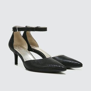 Naturalizer Black Snake Kitten Heels